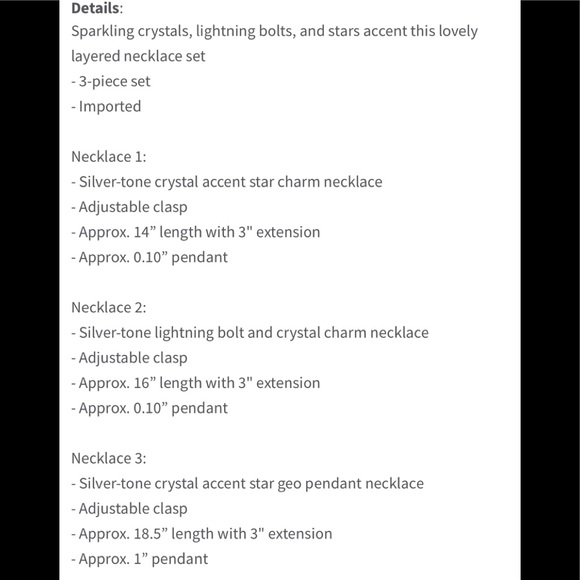 Loren Olivia Stars & Lights Layered Necklace Set - Picture 5 of 5